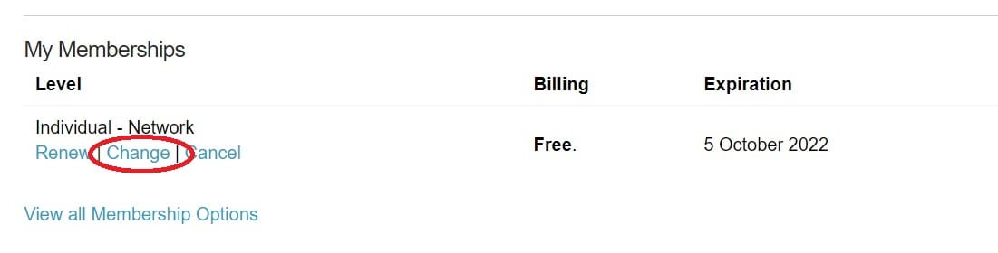 screenshot my membership